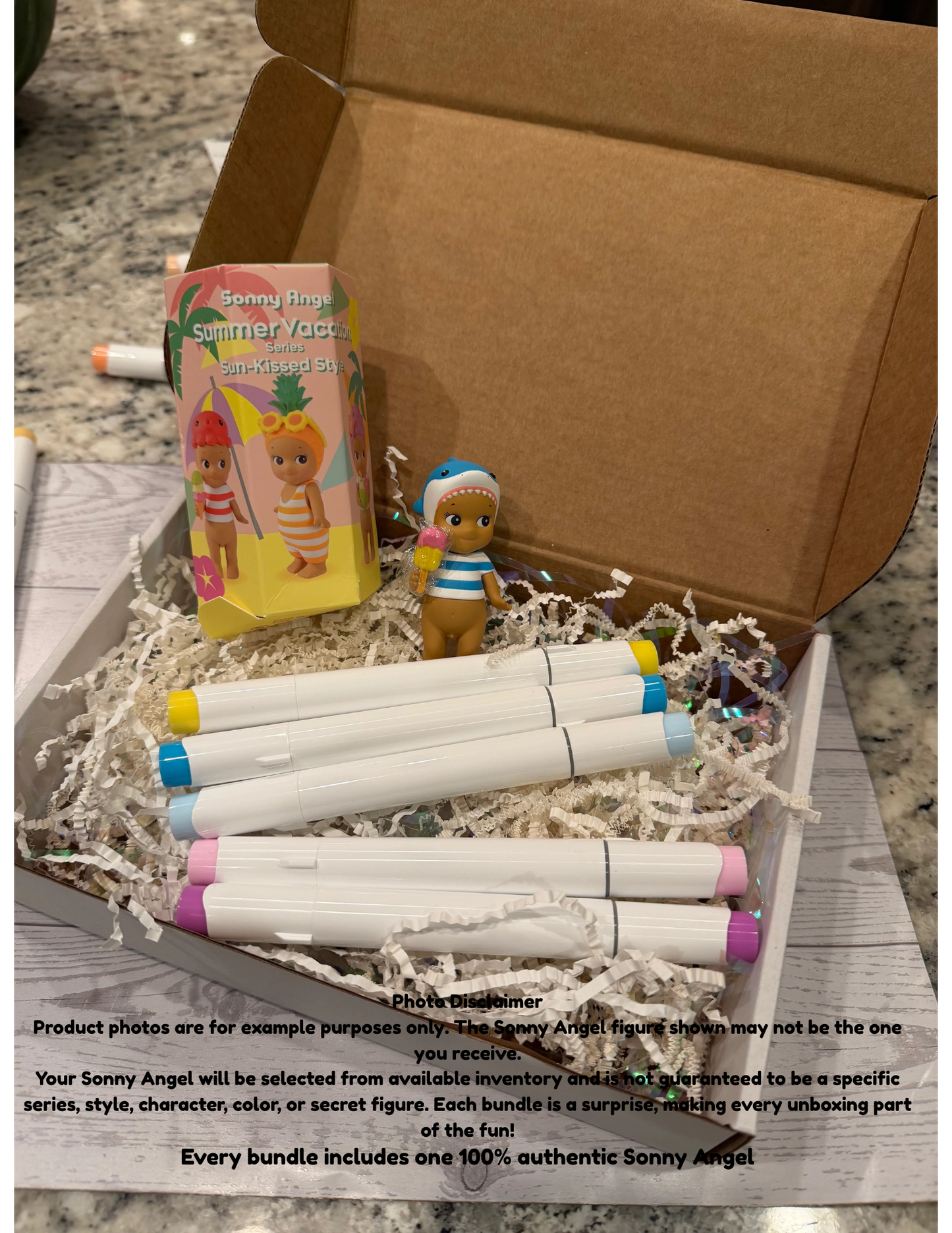 đź Color & Collect Surprise Bundle | Authentic Sonny Angel + 5 Marker Palette