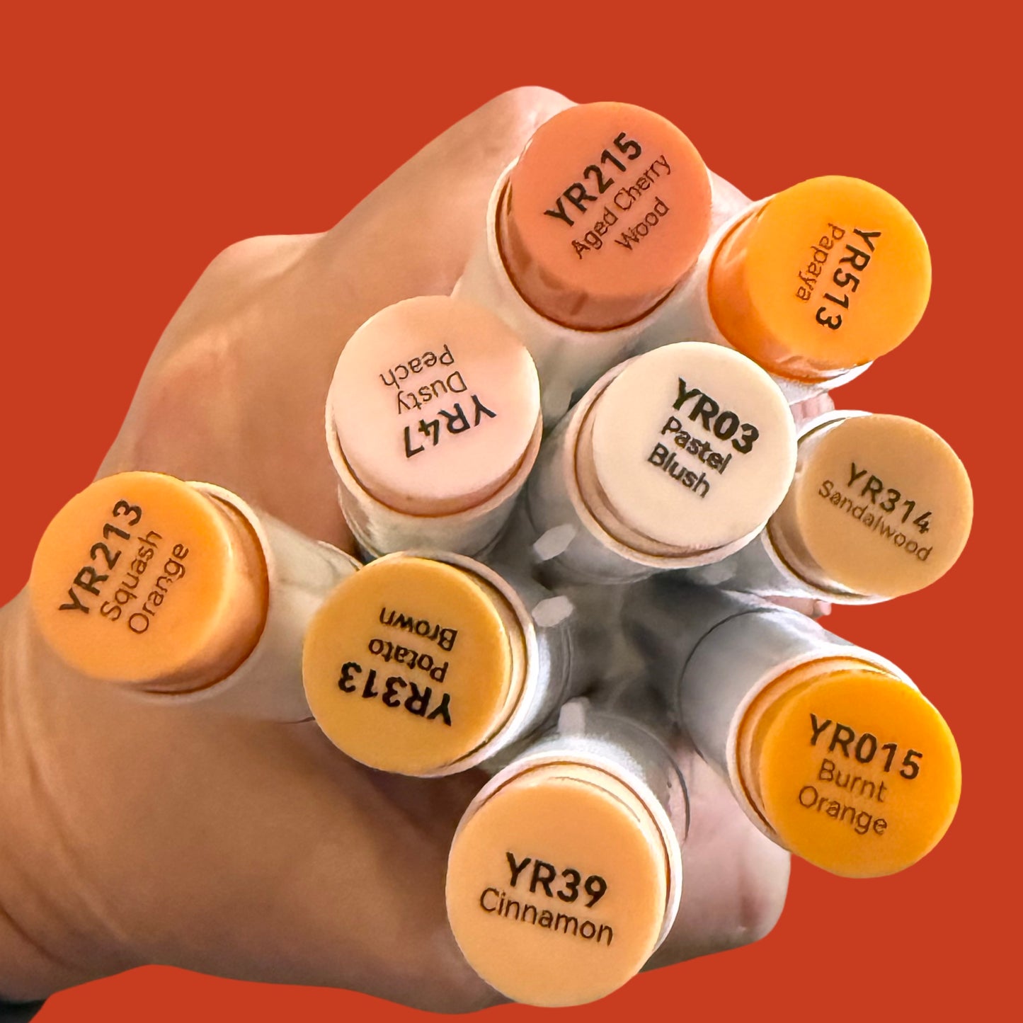 Yellow Red Ohuhu Honolulu B Brush/Fine / Chisel Tip Single Color | Sold by The Marker Monster