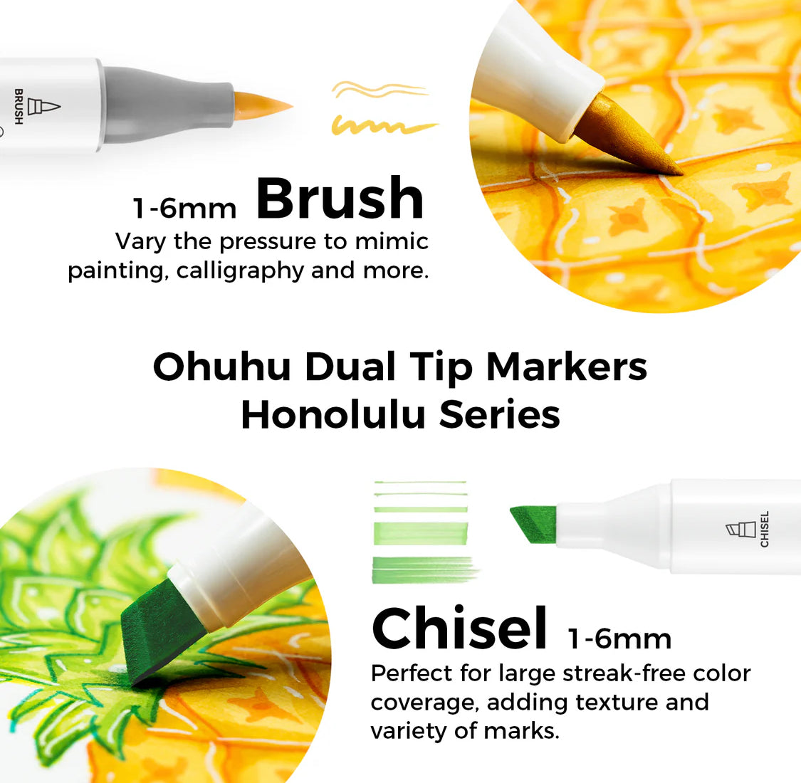 Red Ohuhu Marker – Honolulu B Brush Tip Single Color | The Marker Monster