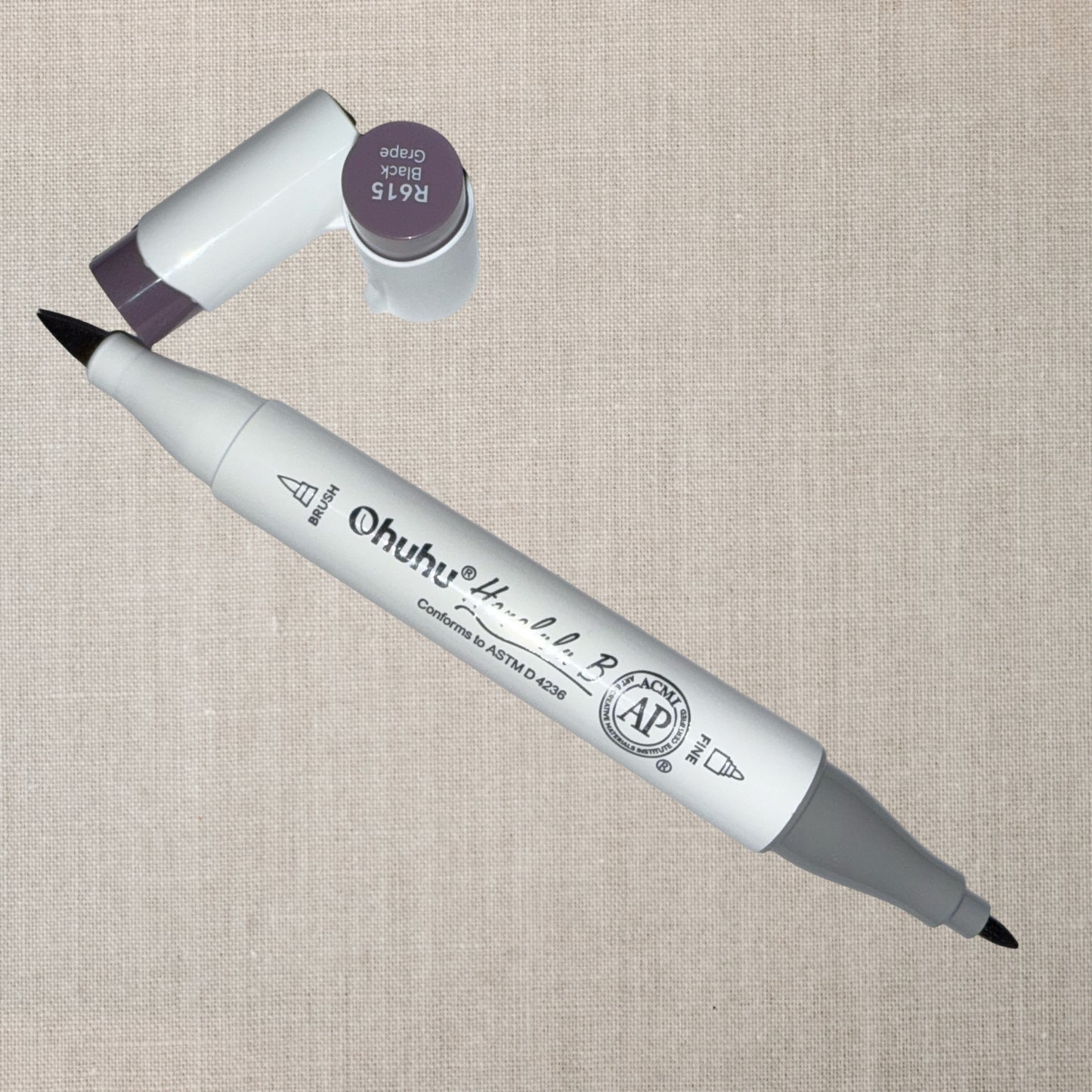 Red Ohuhu Honolulu B Brush/Fine Tip Marker – Single Color | Sold by The Marker Monster (Authorized Reseller)