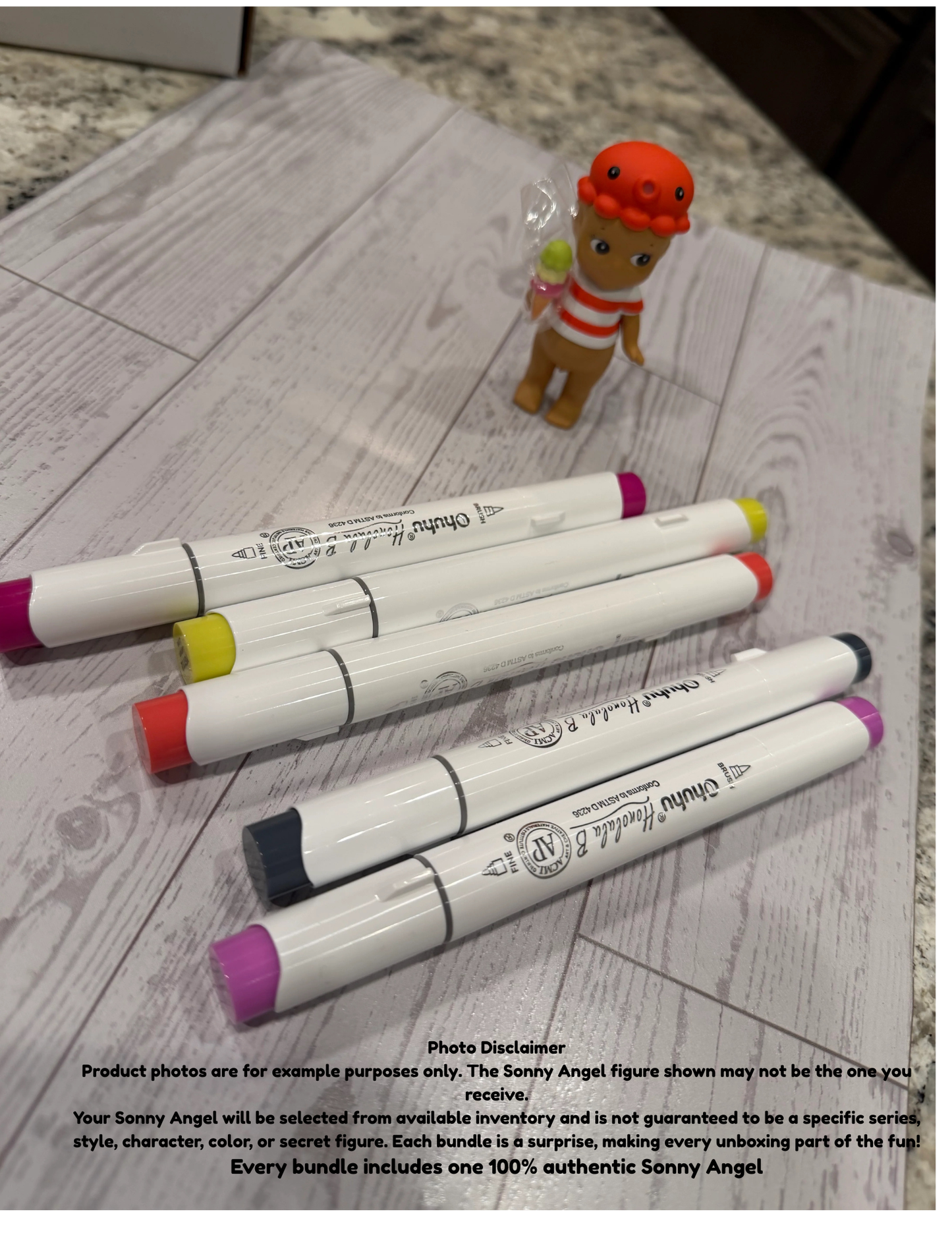 👼 Color & Collect Surprise Bundle | Authentic Sonny Angel + 5 Marker Palette