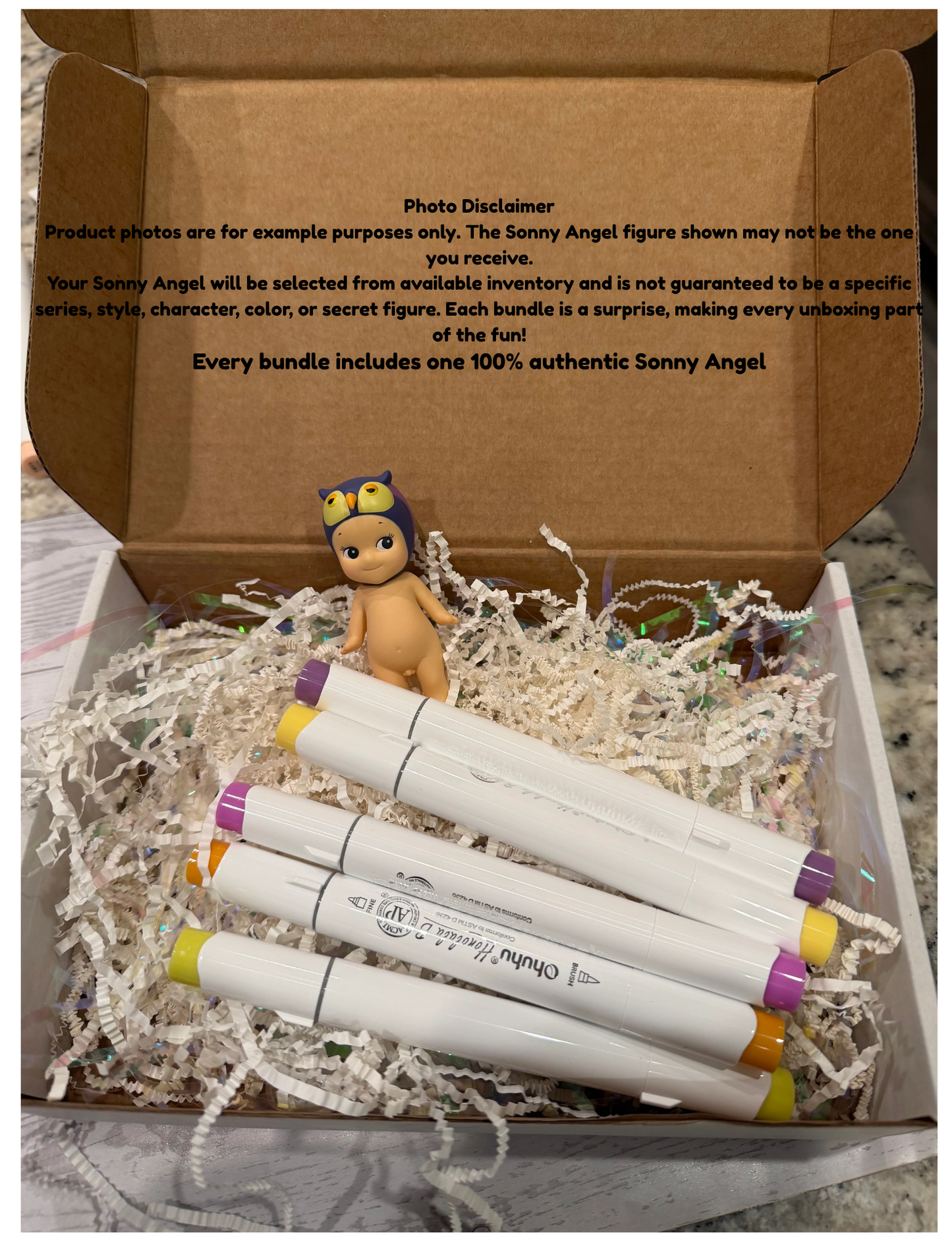 👼 Color & Collect Surprise Bundle | Authentic Sonny Angel + 5 Marker Palette