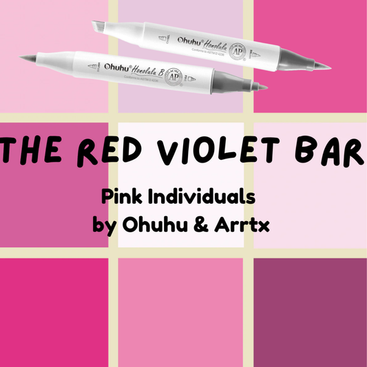 Red Violets Ohuhu Honolulu B Brush/Fine / Chisel Tip  Single Color | Sold by The Marker Monster