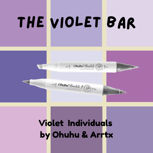 Violet  Ohuhu Honolulu B Brush/Fine / Chisel Tip  SINGLE MARKER ONLY Color | Sold by The Marker Monster