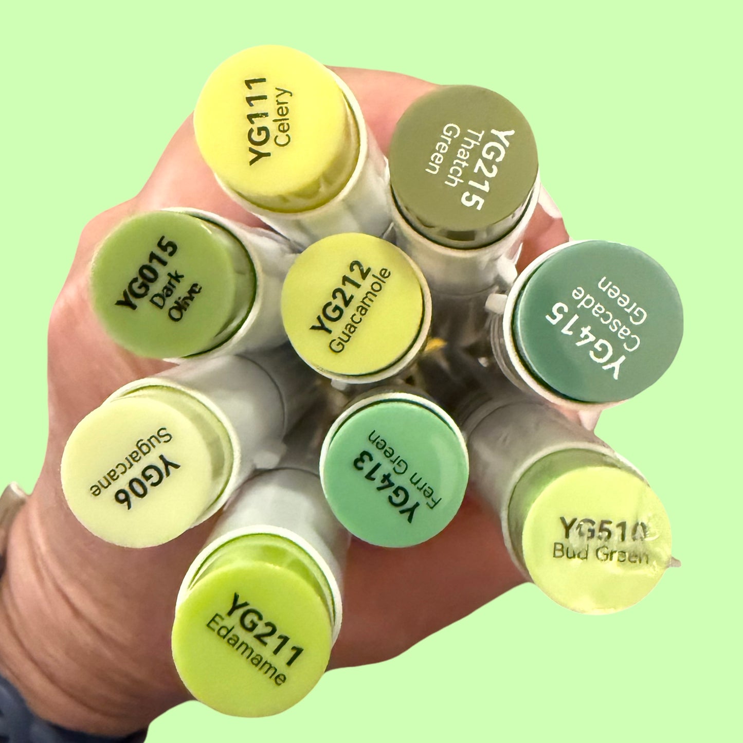 Yellow Greens Ohuhu Honolulu B Brush/Fine Tip Marker – Single Color | Sold by The Marker Monster (Authorized Reseller)