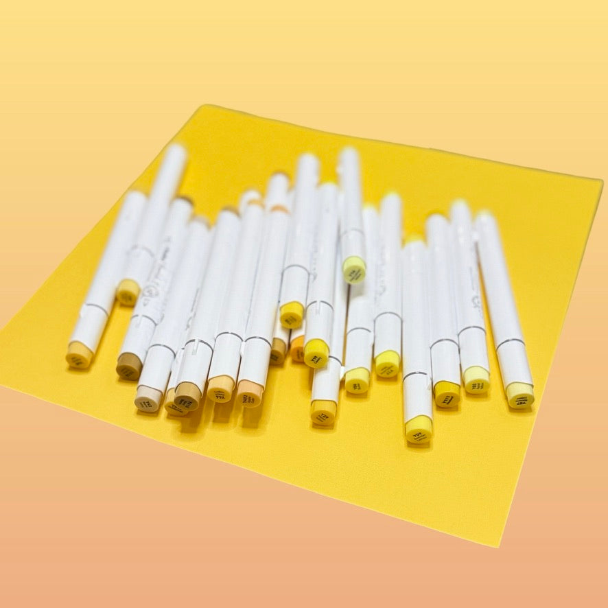 Yellows  Authentic Ohuhu Honolulu Brush/ Fine/ / Chisel Tip  Single Color | Sold by The Marker Monster
