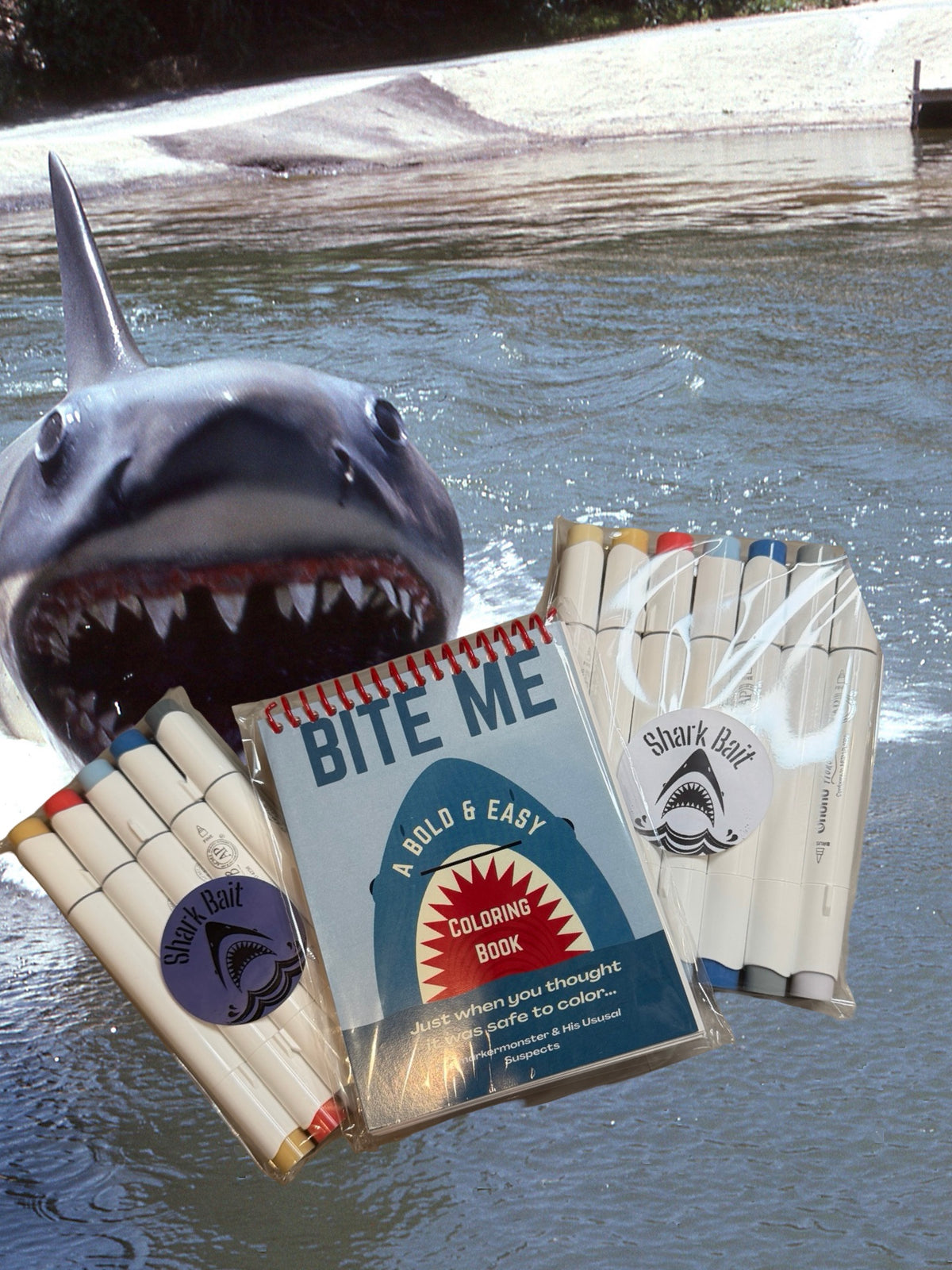 🦈 BITE ME! 🦈  Mini Bold & Easy Coloring Book