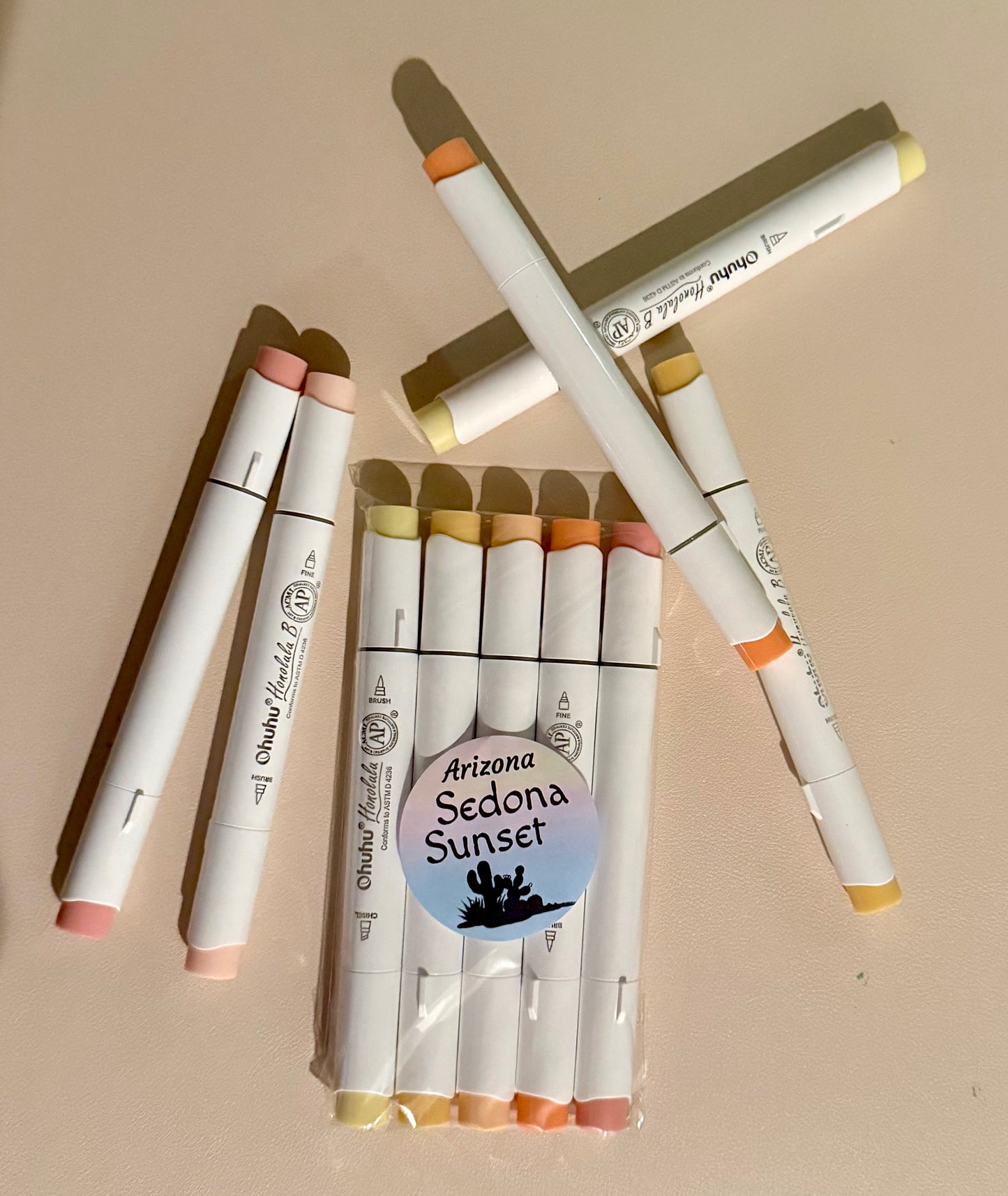 CLEARANCE Marker Palettes 4- 5 piece –Ohuhu Honolulu Brush/Fine/ Chisel Tip   Sold by The Marker Monster