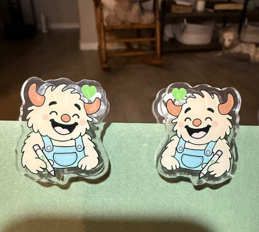 Marker Monster and Friends Paper Clip Bookmark | Cute Planner & Coloring Page Clip | Cozy Desk Accessory