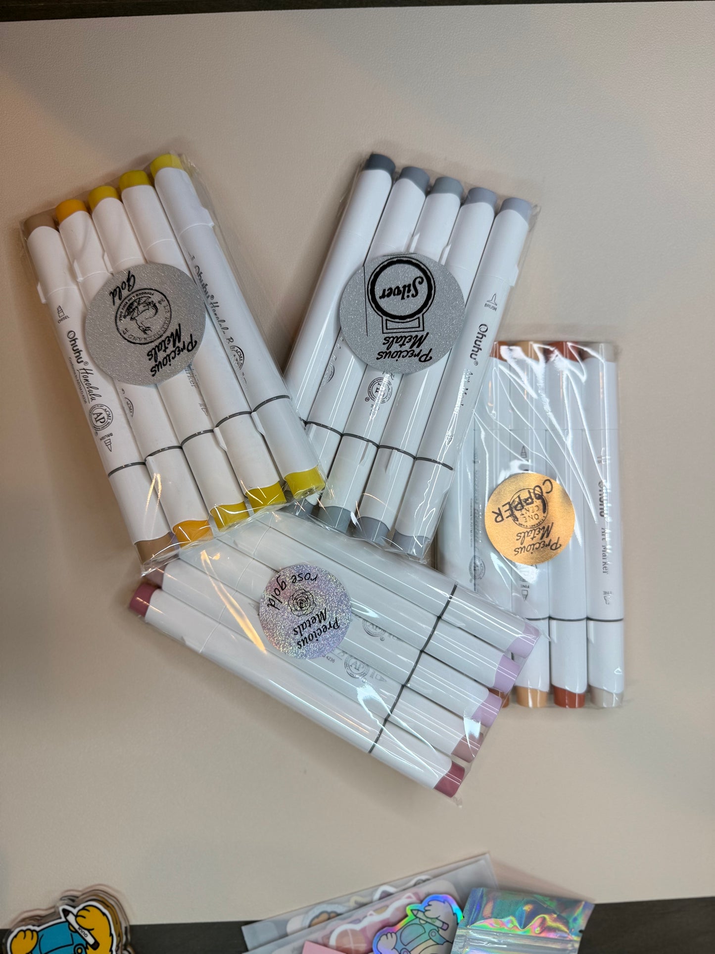 CLEARANCE Marker Palettes 4- 5 piece –Ohuhu Honolulu Brush/Fine/ Chisel Tip   Sold by The Marker Monster