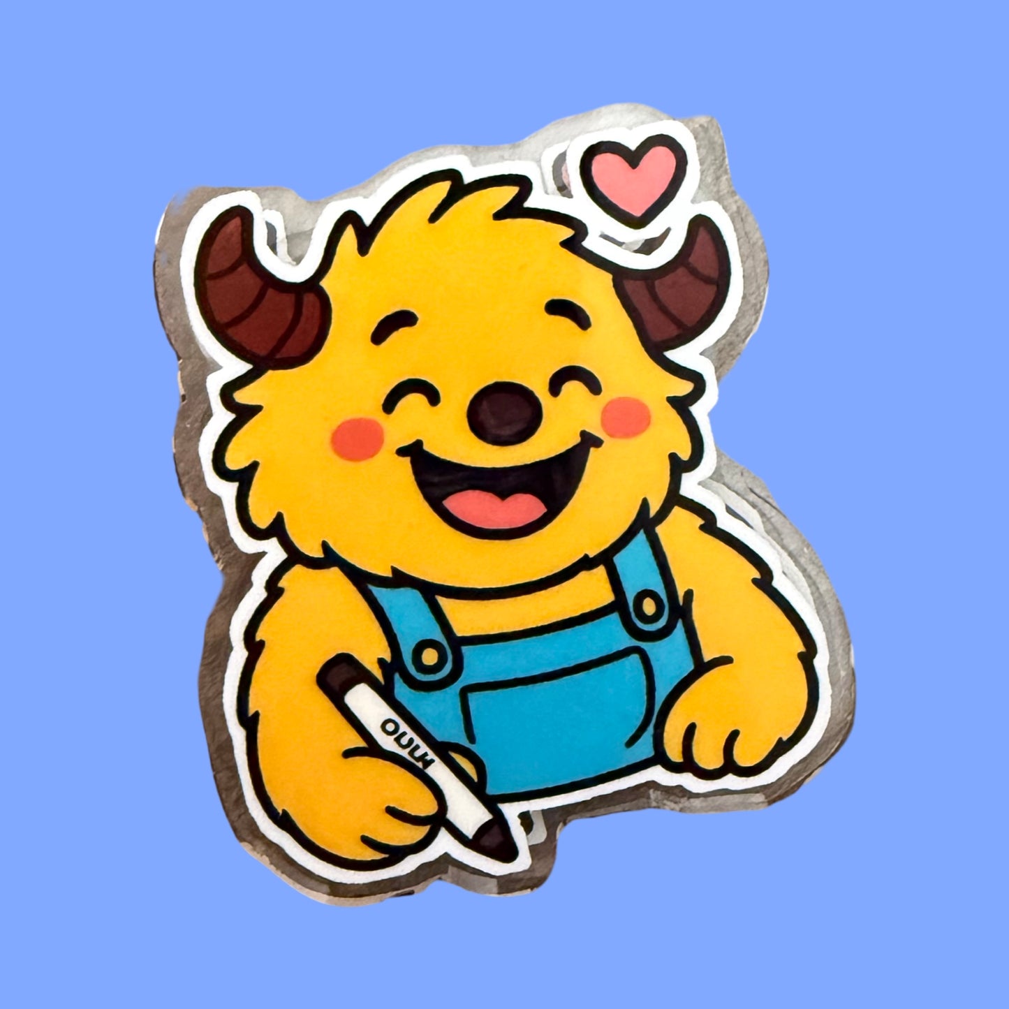 Marker Monster Paper Clip Bookmark | Cute Planner & Coloring Page Clip | Cozy Desk Accessory