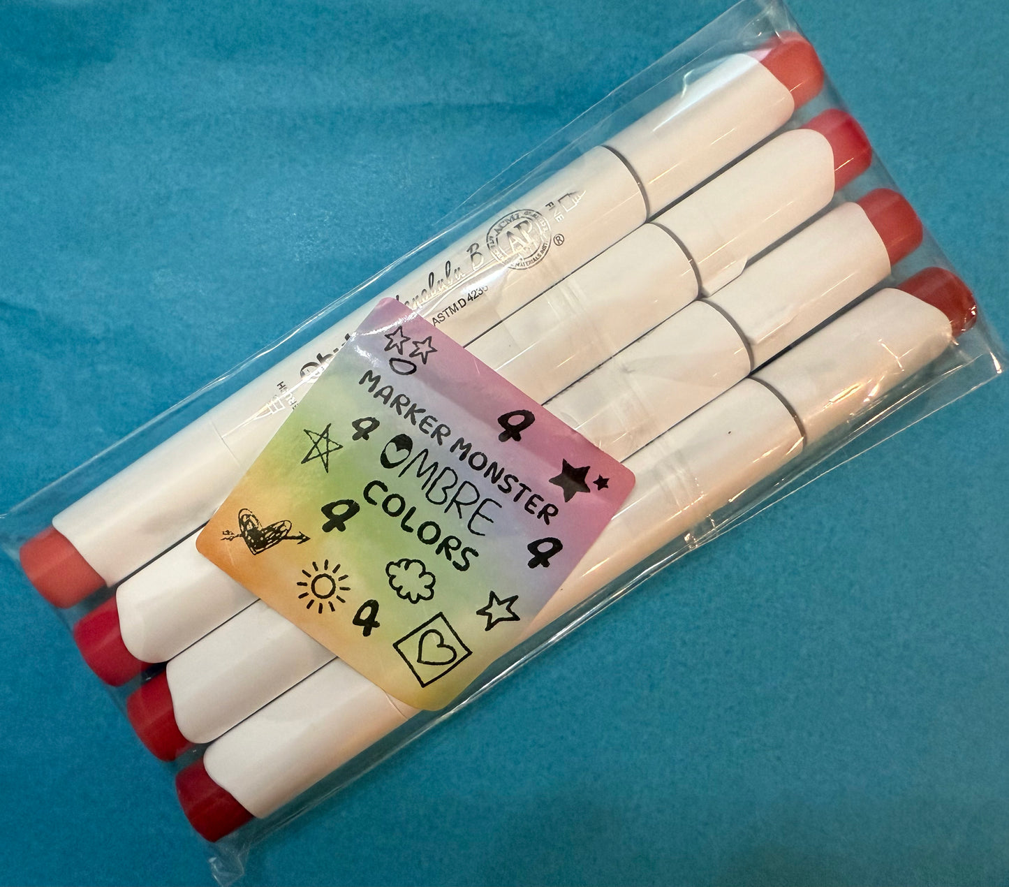 Custom Gradient Marker Bundle 4- 5 piece –Ohuhu Honolulu Brush/Fine/ Chisel Tip  Single Color | Sold by The Marker Monster