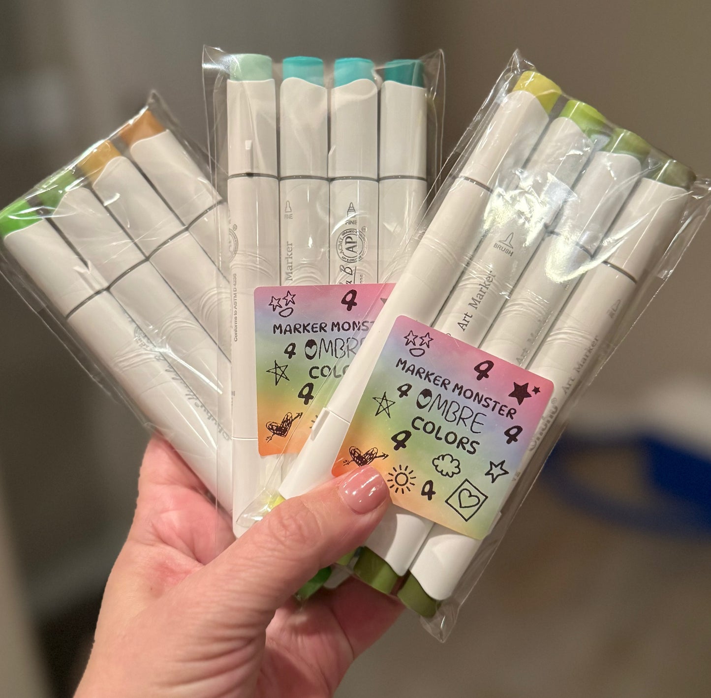 Custom Gradient Marker Bundle 4- 5 piece –Ohuhu Honolulu Brush/Fine/ Chisel Tip  Single Color | Sold by The Marker Monster