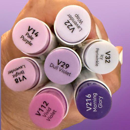 Violet  Ohuhu Honolulu B Brush/Fine / Chisel Tip  Single Color | Sold by The Marker Monster