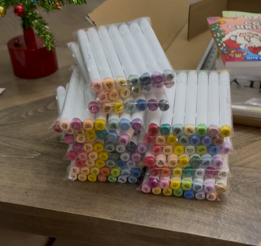 Rainbow Bundle 7 –Ohuhu Honolulu Brush/Fine/Chisel  Tip Marker –  7 Color | Sold by The Marker Monster (Authorized Reseller)