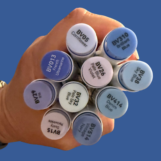 Blue Violets Ohuhu Honolulu B Brush/Fine Tip Marker – Single Color | Sold by The Marker Monster (Authorized Reseller)