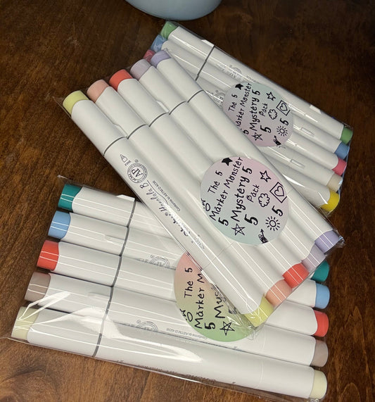 Ohuhu Honolulu 5-Pack: 'Marker Monsters' Surprise Ohuhu Honolulu B & Chisel – 5 Pack|