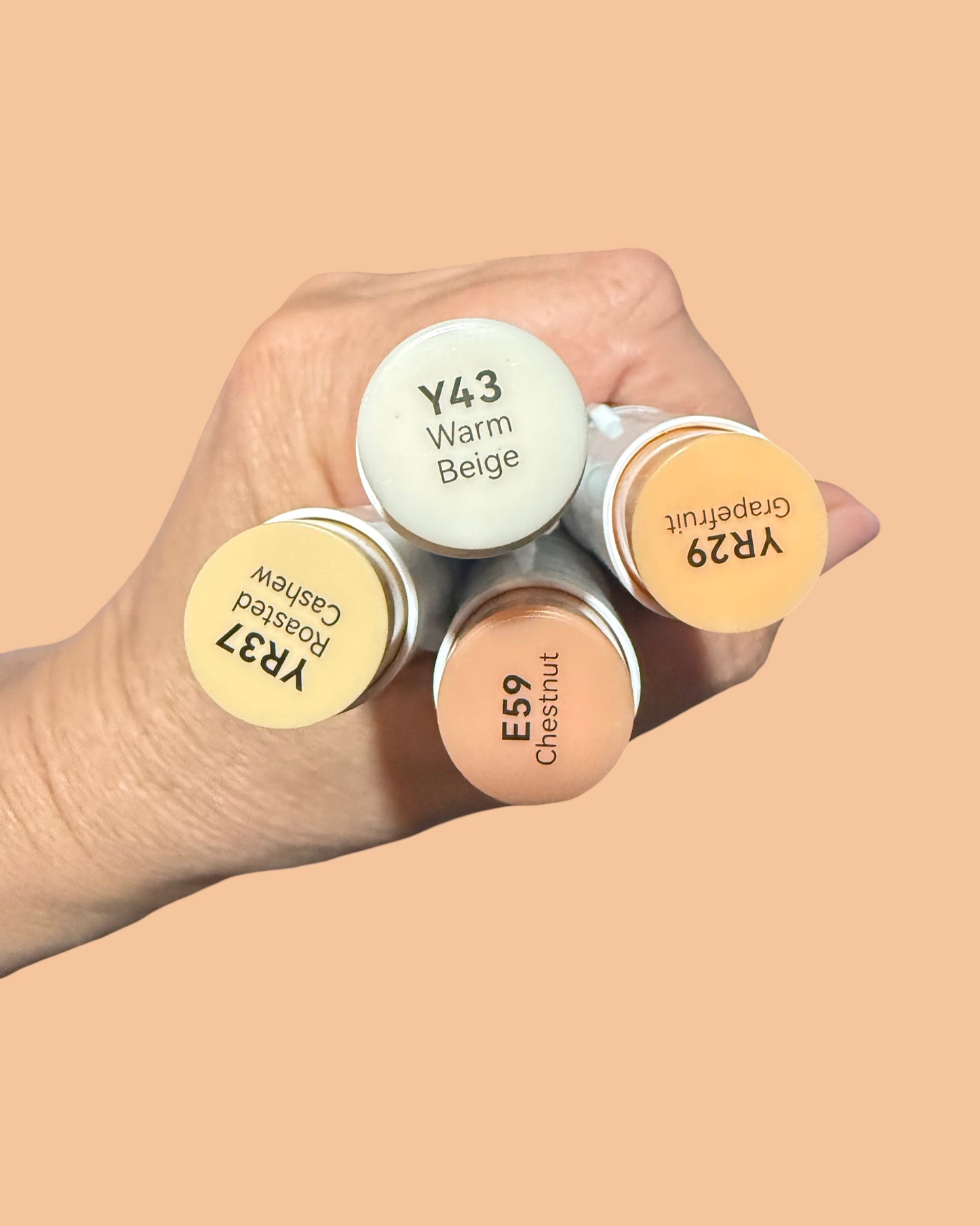 Skin Tone Collection Ohuhu Honolulu B Brush/Fine Tip Marker – Single Color | Sold by The Marker Monster (Authorized Reseller)